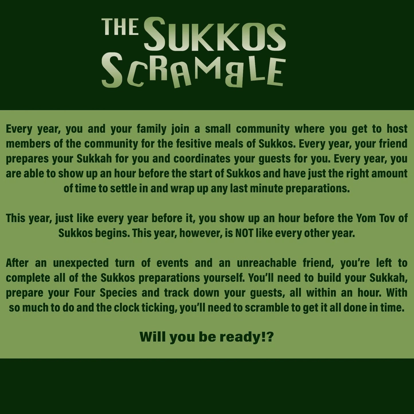 The Sukkos Scramble