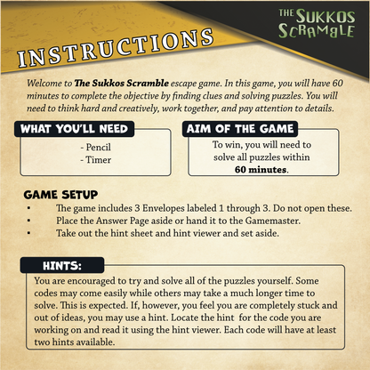 The Sukkos Scramble